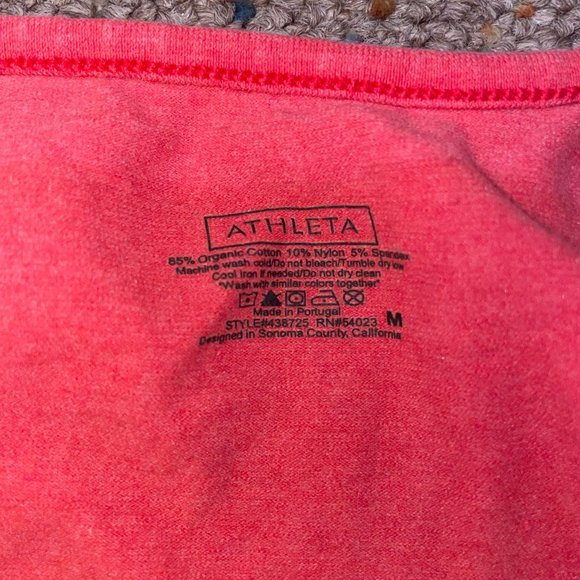 Athleta Red/orange tank top size medium - Picture 3 of 3